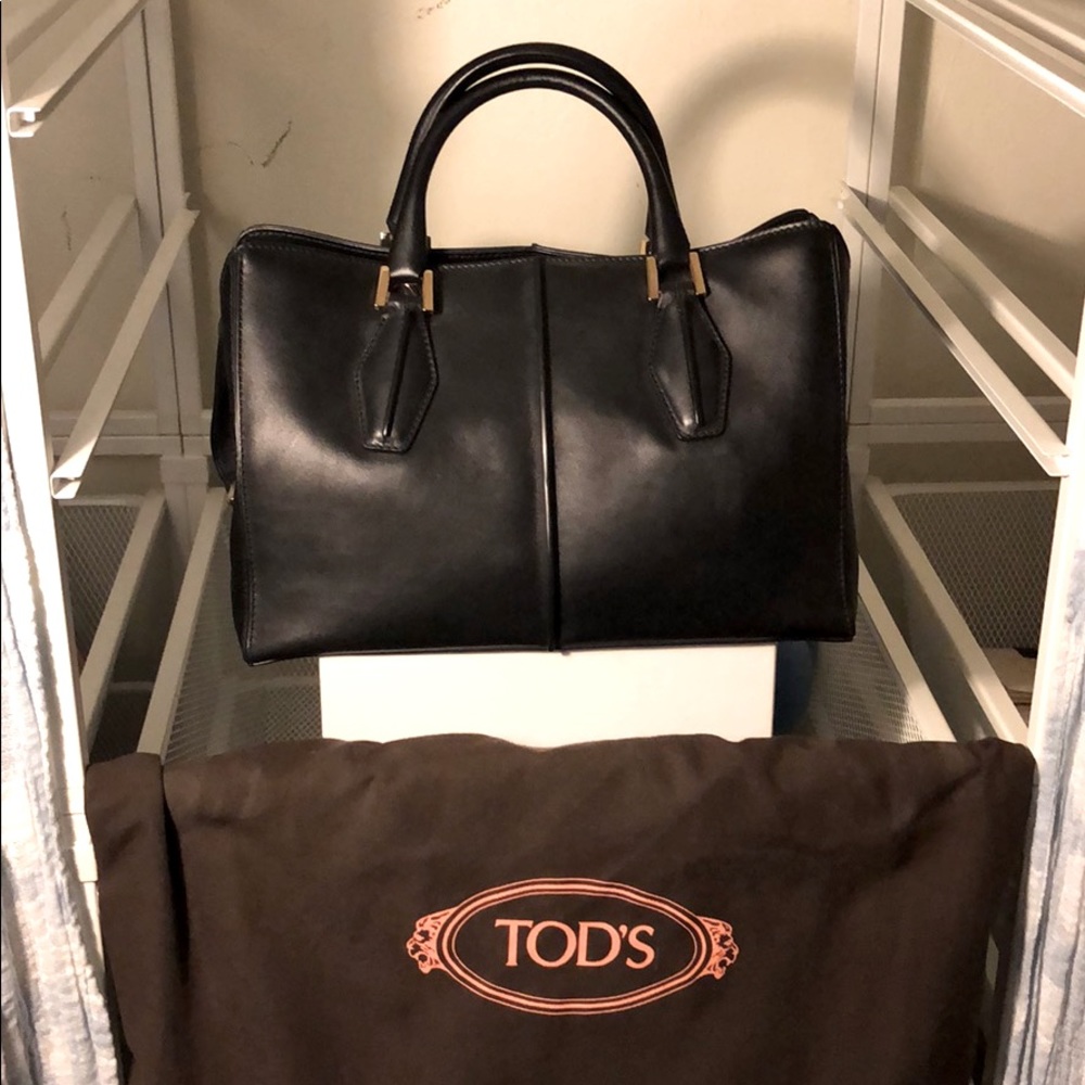 Tod's ALR Shopping Tramezza Piccola Black Satchel